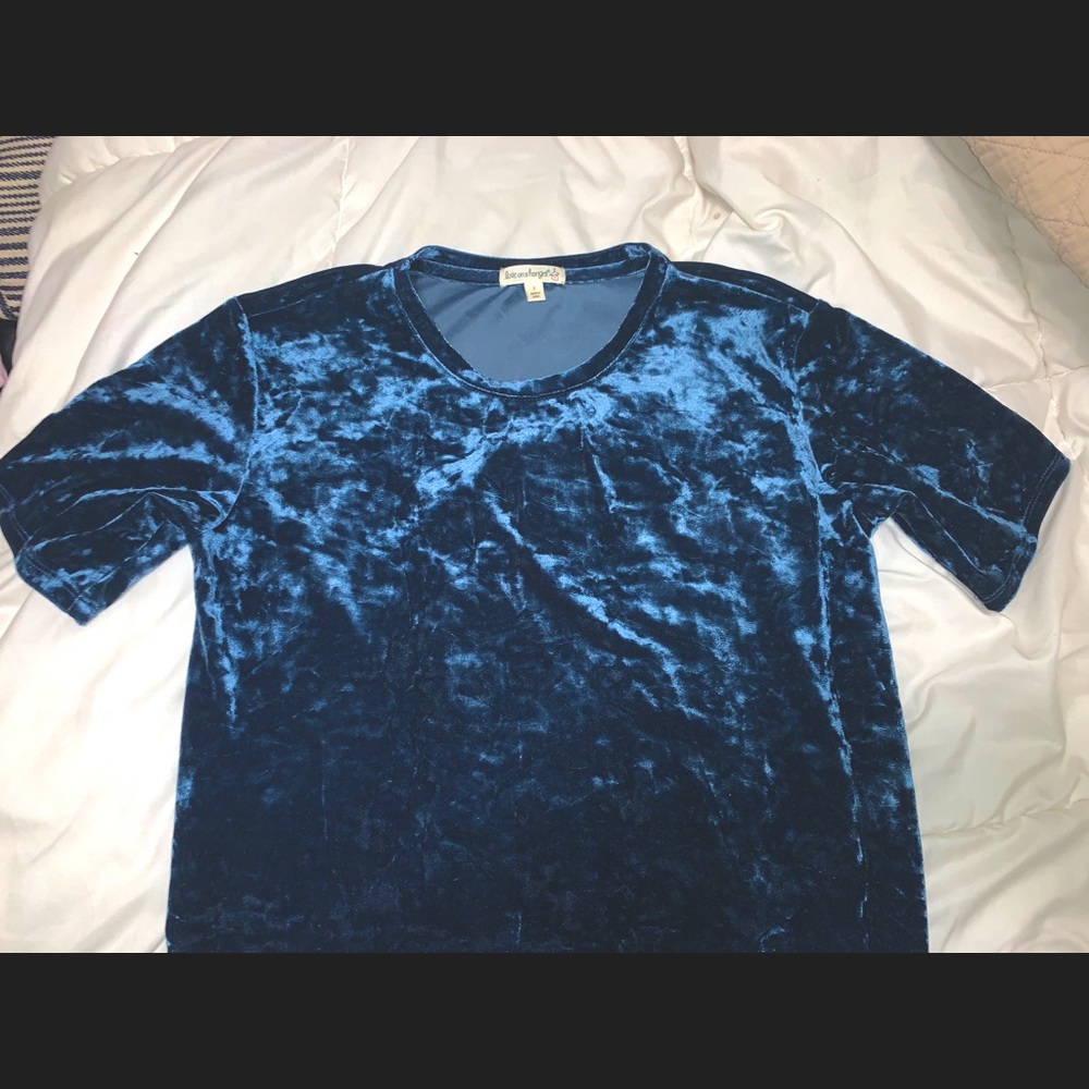 crushed velvet t shirt